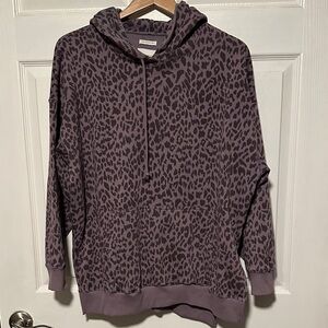 American Eagle Outfitters Lavender  leopard Hoodie S